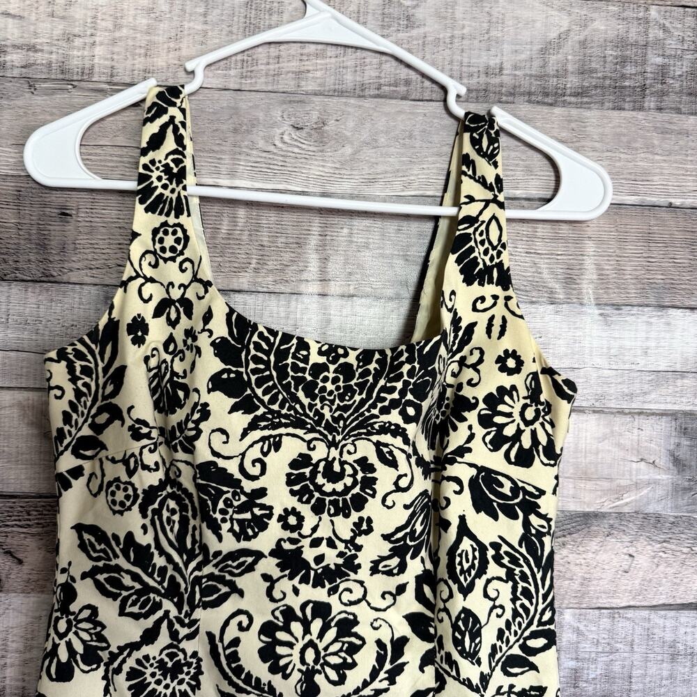 Tommy Bahama Dress Size 4 Sleeveless VTG Lined Silk Cotton Floral Zip Vacation - Picture 3 of 8